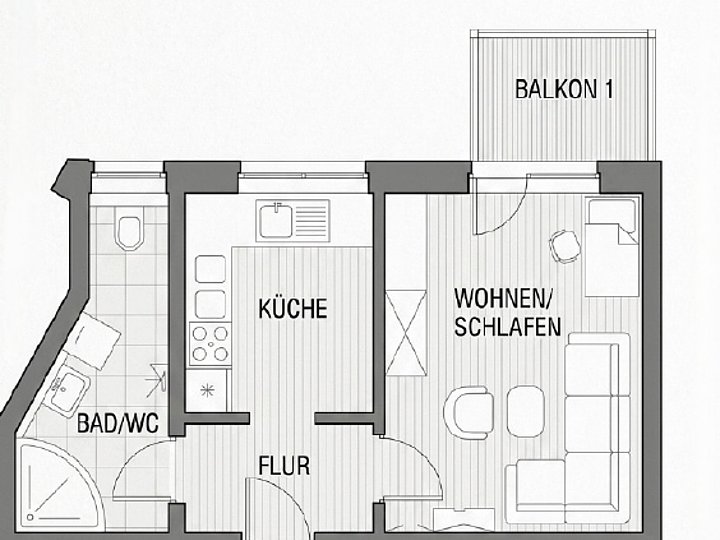 Grundriss WE 20 Grundriss WE 20