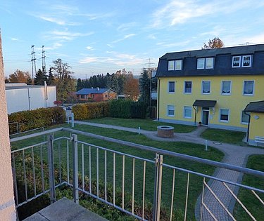 Ausblick vom großen Balkon