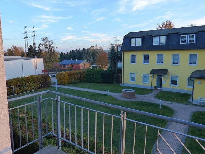 Ausblick vom großen Balkon